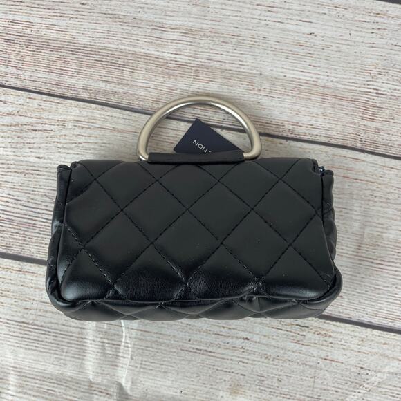 French Connection Quilted Crossbody Bag Black - Picture 4 of 8